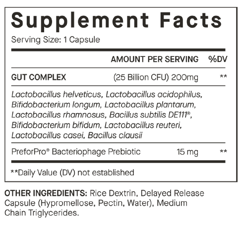 Nutrafol Hairbiotic MD Ingredient Label