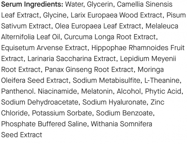 Growth Activator Women Ingredients